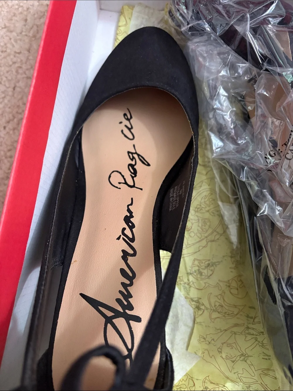 American Rag Black Suede Wedge Heels